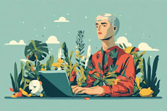 draw vector character design for you