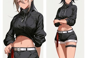 create anime design sheets for characters and creative
