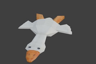 make a low poly 3d model