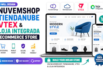 design nuvemshop tiendanube vtex tray and loja integrada ecommerce store