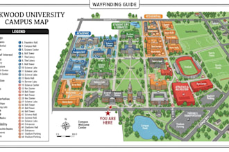 design custom campus way finding maps for schools, colleges, and universities