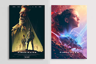 design creative cinematic poster and teaser poster