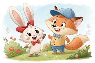 design cute cartoon characters
