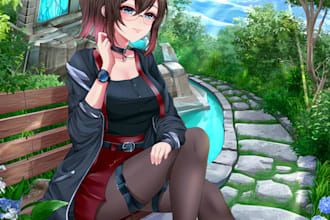 anime character an illustration and anime character