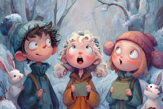 draw childrens book illustration, children story book illustrations