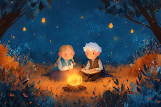 illustrate custom children story book illustration