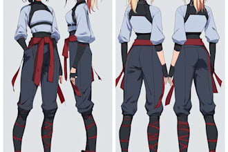 create anime character sheet