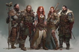 do fantasy character art and unique fantasy character