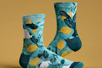 create beautiful socks design