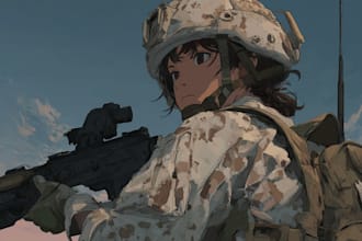 draw military characters or military related illustrations