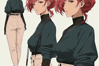 create a custom anime character reference sheet