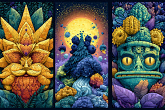 design 4k doodle art illustrations for sticker