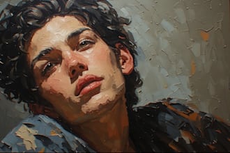 do hand draw realistic digital oil painting portrait
