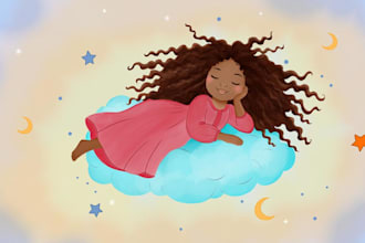 draw hand drawn children story book illustration and book illustration