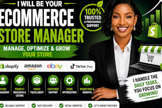 do ecommerce store management for etsy ebay amazon tik tok shop shopify manager