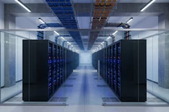 design realistic 3d ai data center model, 3d realistic render dc white space