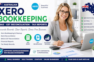 do australia xero bookkeeping bas gst reconciliation  and tax report