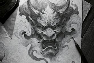 design a professional japanese tattoo design