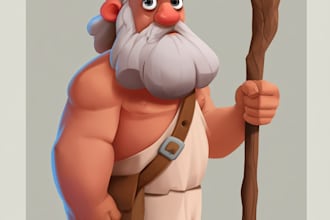 draw 2d game character illustration