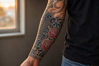 make a tattoo design of tattoo sleeve