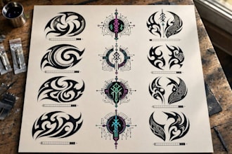 create cybersigilism and tribal designs for tatto