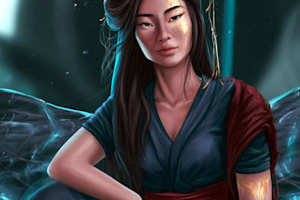 draw custom character art and character illustration