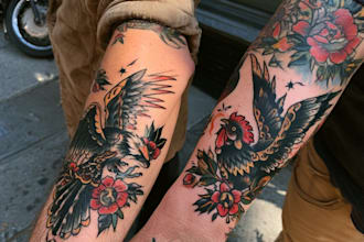 create a traditional or neo traditional tattoo design