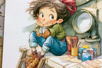 watercolor children book illustrations and children book illustration