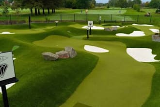 design 3d golf course, landscape park, mini golf and  putting green