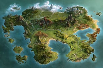 fantasy map illustration arts