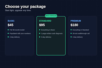 build your ecommerce financial model, cash flow forecast and projections