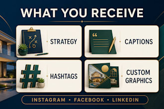 create portuguese social media content for real estate businesses