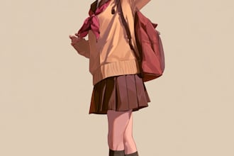 anime character an illustration and anime character