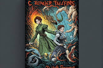 do fantasy book cover design, thriller book cover
