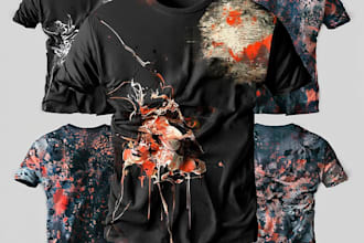 create unique streetwear, edgy, artsy tshirt designs