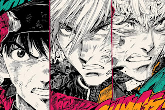 create manga book illustrations for stories novels