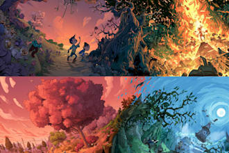 do cartoon book cover and children story book cover art