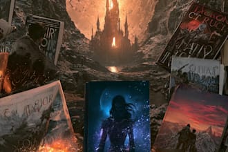design cinematic fantasy novel covers with custom artwork