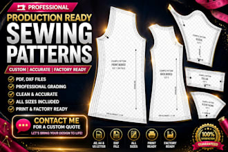 create professional sewing patterns with grading and sewing instructions