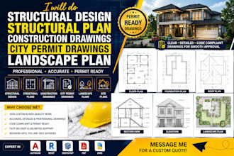 do structural design structural plan construction drawing city permit drawing