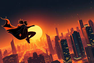 create neon cyberpunk city artwork with cinematic characters