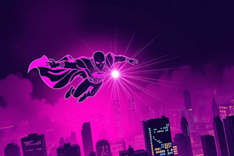 create retro sci fi comic artwork with futuristic characters
