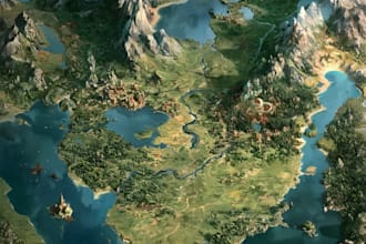 a detailed fantasy map for your rpg