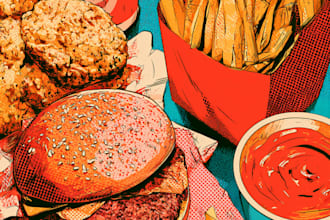 food pop art of your food pop art