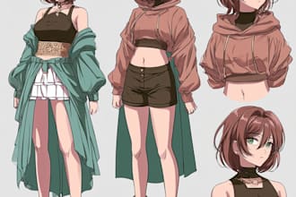 draw character design, character sheet