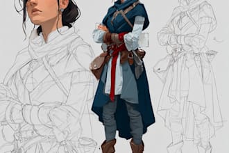draw your dnd art or ttrpg character design or illustration