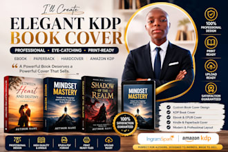 create an elegant KDP book cover with professional typography amazon book cover