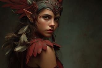 paint semi realistic fantasy art