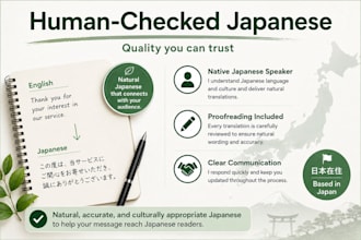 translate english to natural and accurate japanese