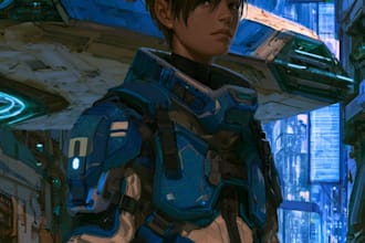 sci fi character illustration or sci fi character